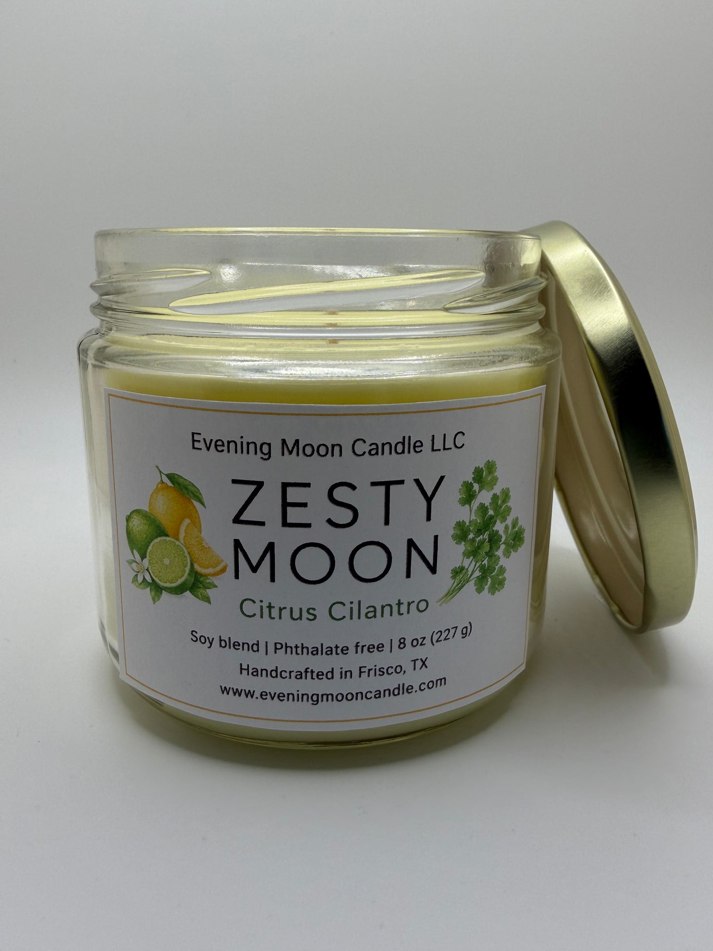 Zesty Moon – Citrus Cilantro Candle | Refreshing & Uplifting
