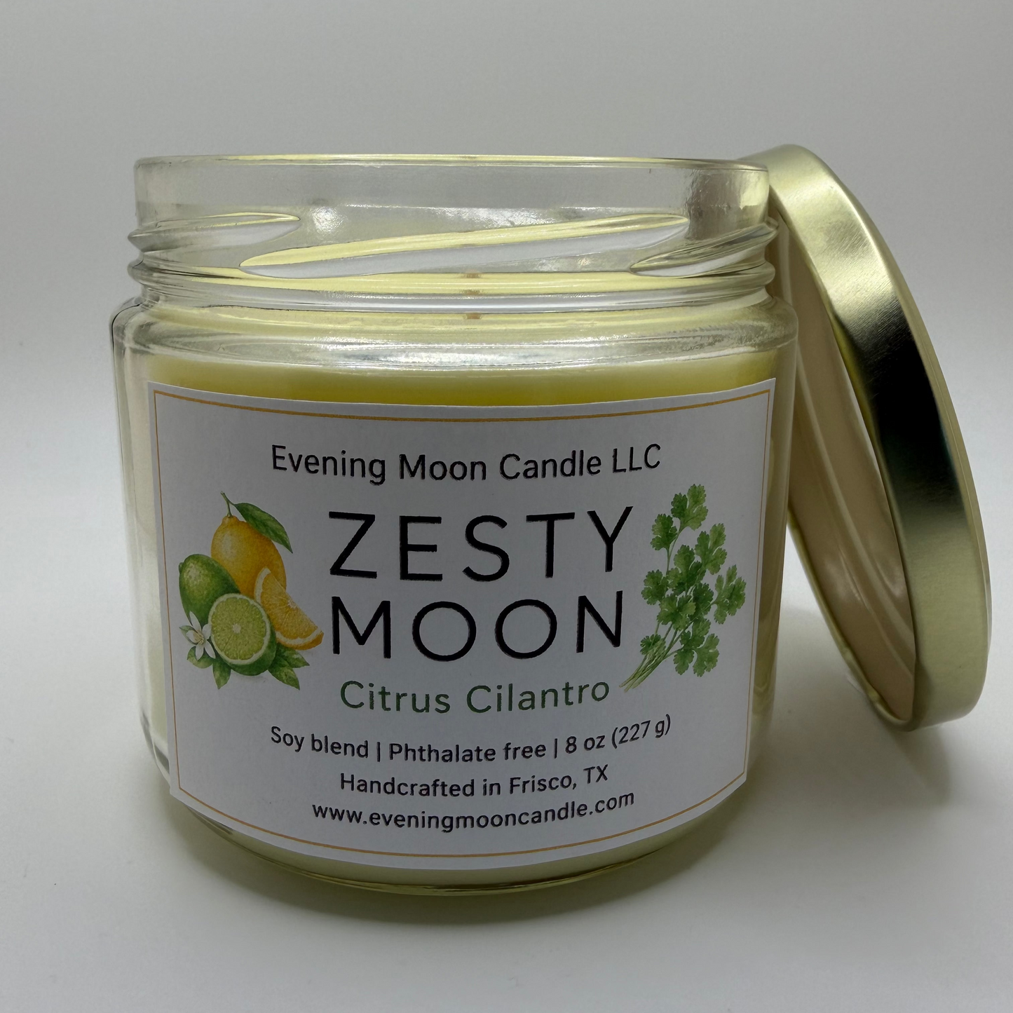 Zesty Moon – Citrus Cilantro Candle | Refreshing & Uplifting