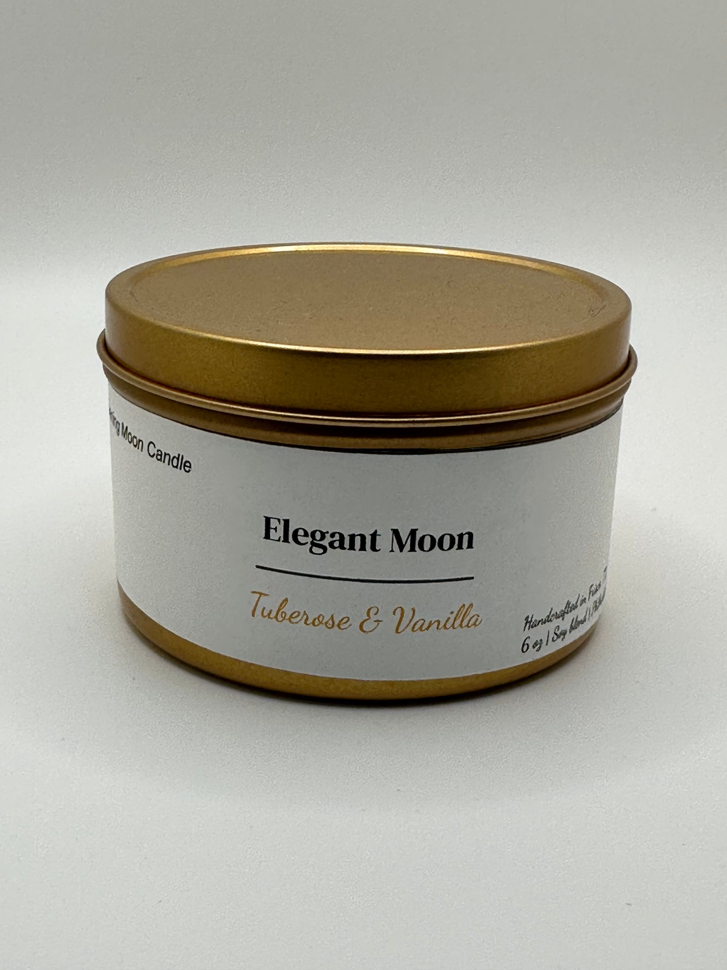 Tuberose & Vanilla Clean Burn Scented Candle Elegant Moon | Romantic & Relaxation Home Spa Candle