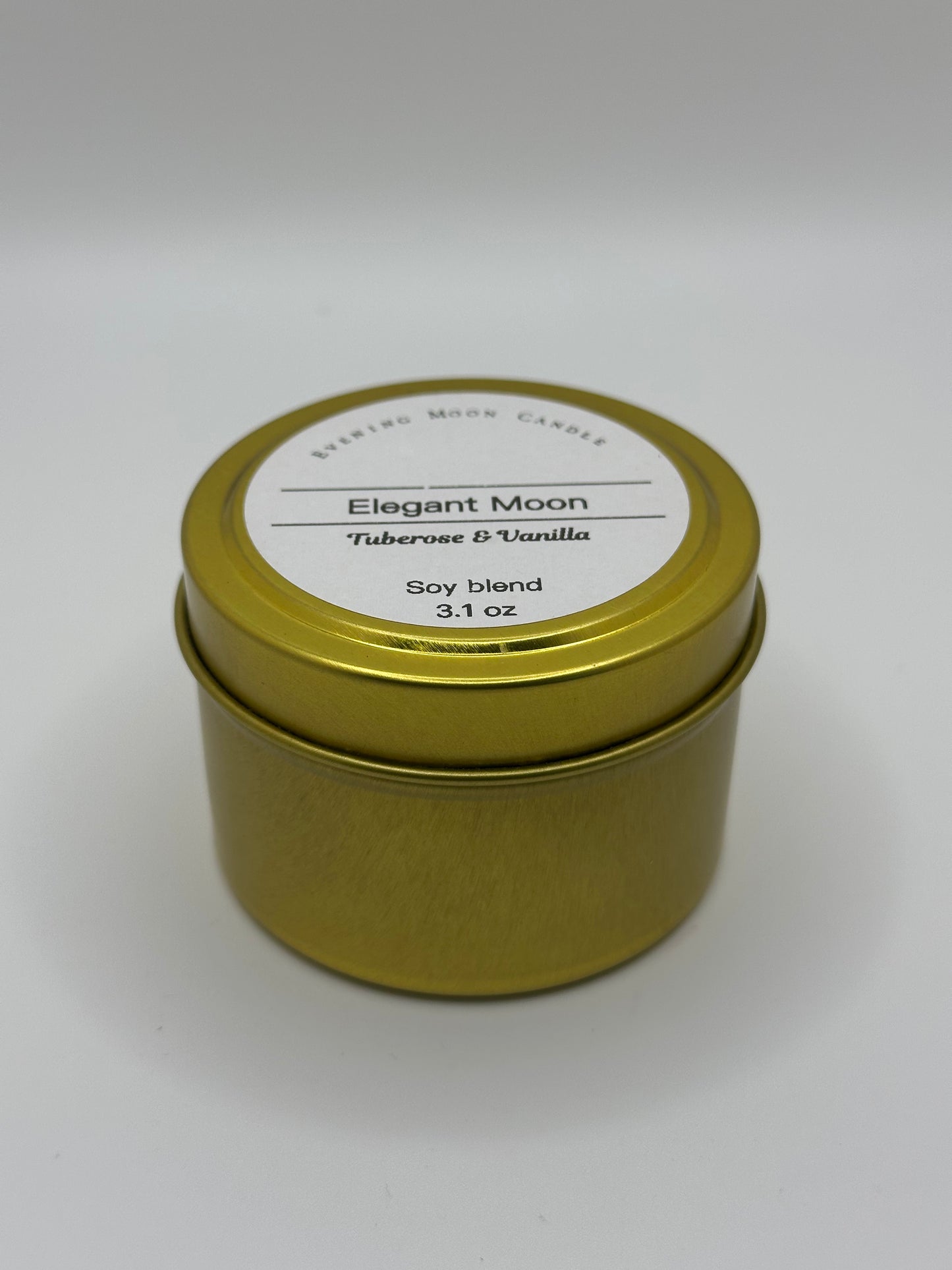 Tuberose & Vanilla Clean Burn Scented Candle Elegant Moon | Romantic & Relaxation Home Spa Candle