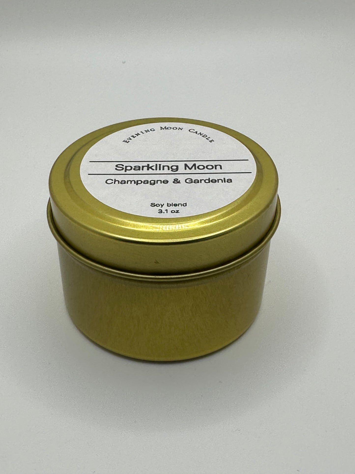 Champagne & Gardenia Sparkling Moon Soy Wax Blend Scented Candle