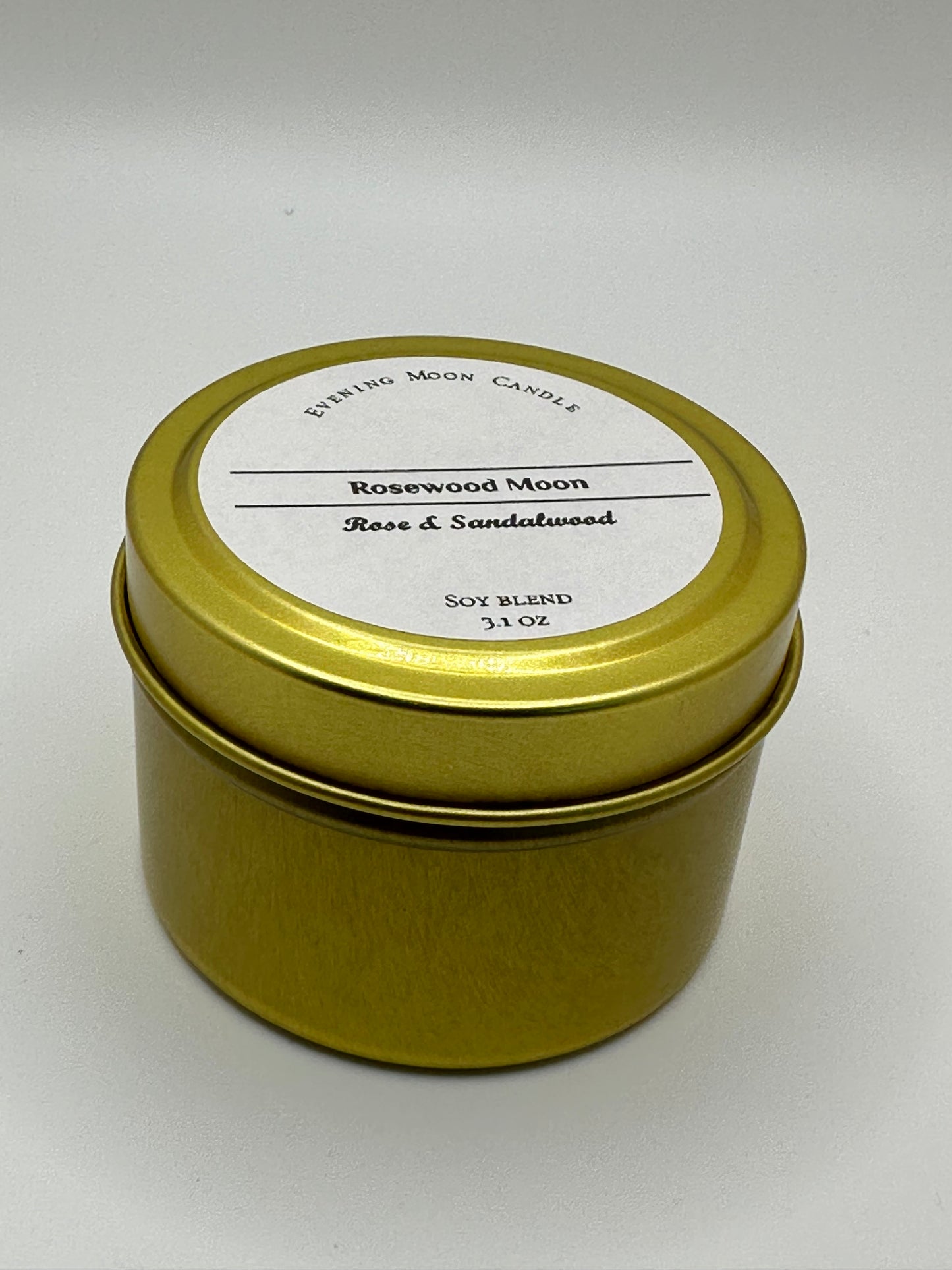 Rose & Sandalwood Soy Blend Scented Candle | Rosewood Moon transforms any space into a sanctuary of love and relaxation