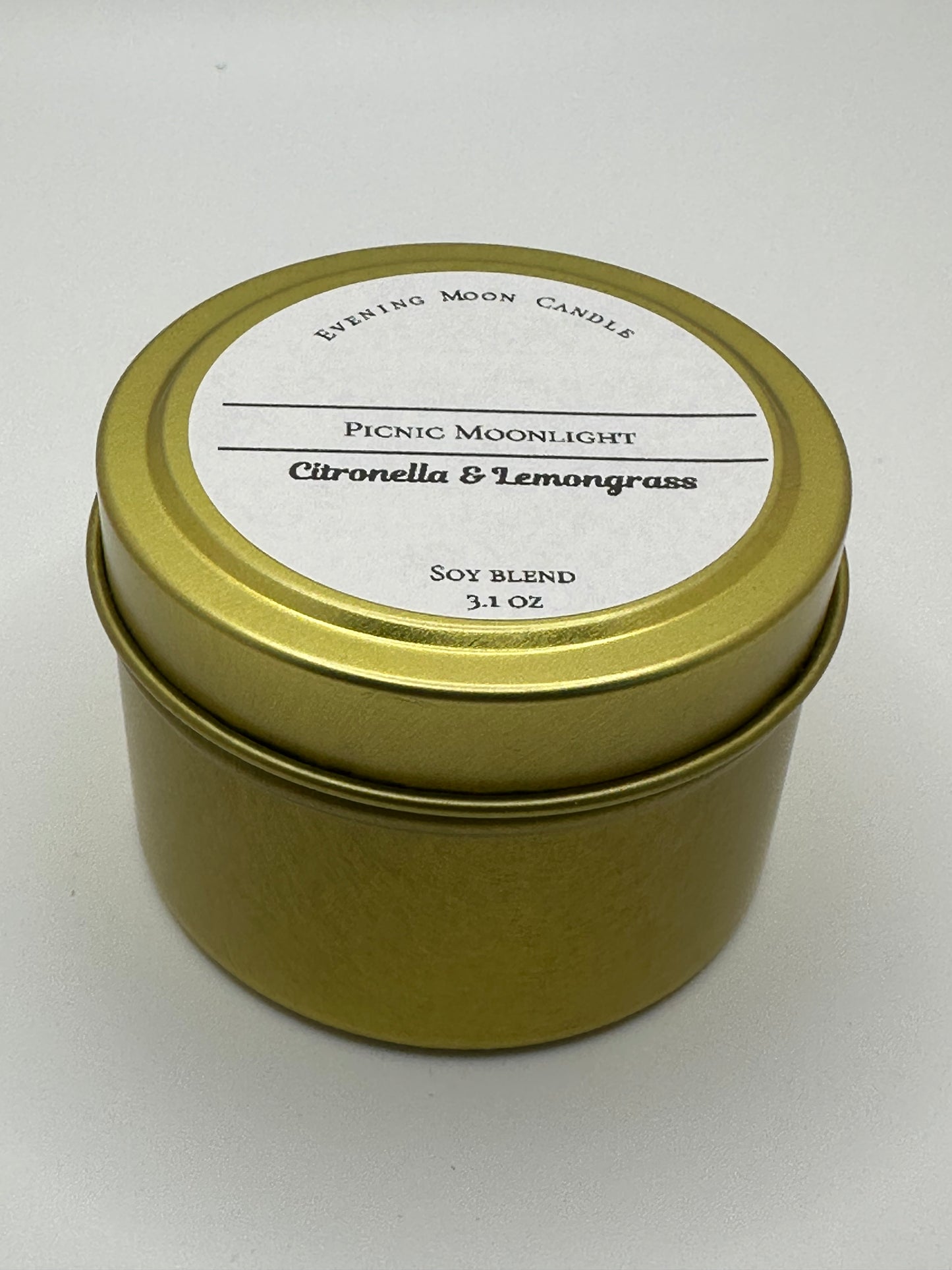 Picnic Moonlight Candle - Citronella & Lemongrass for Outdoor Bliss