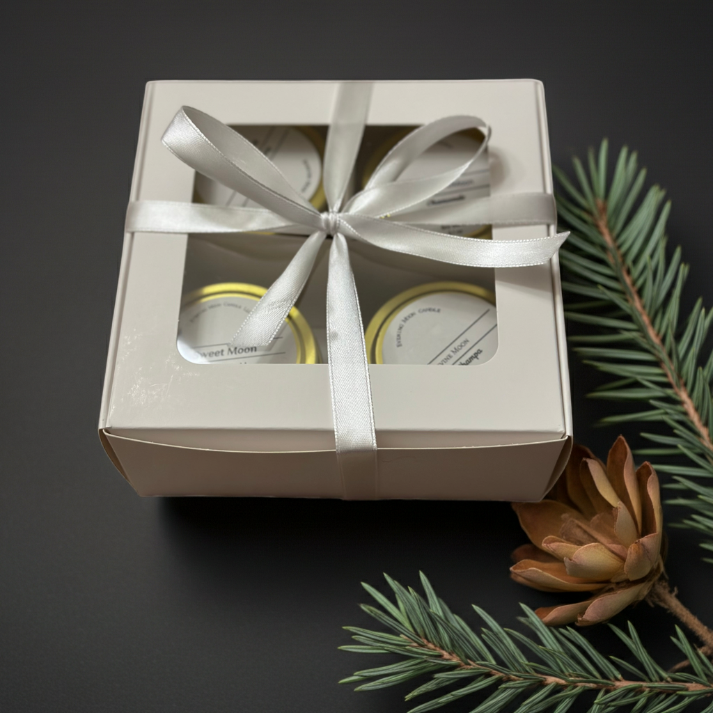 Peaceful Winter Collection Set - 4 Calming Candles (3.1 oz each)