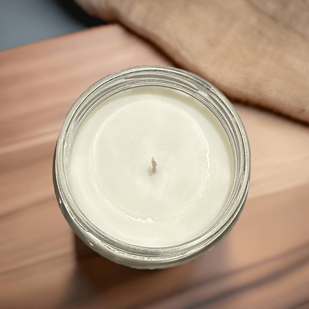 Leather & Lace Scented Soy Candle Rustic Moon for cozy intimate atmosphere - Evening Moon Candle LLC