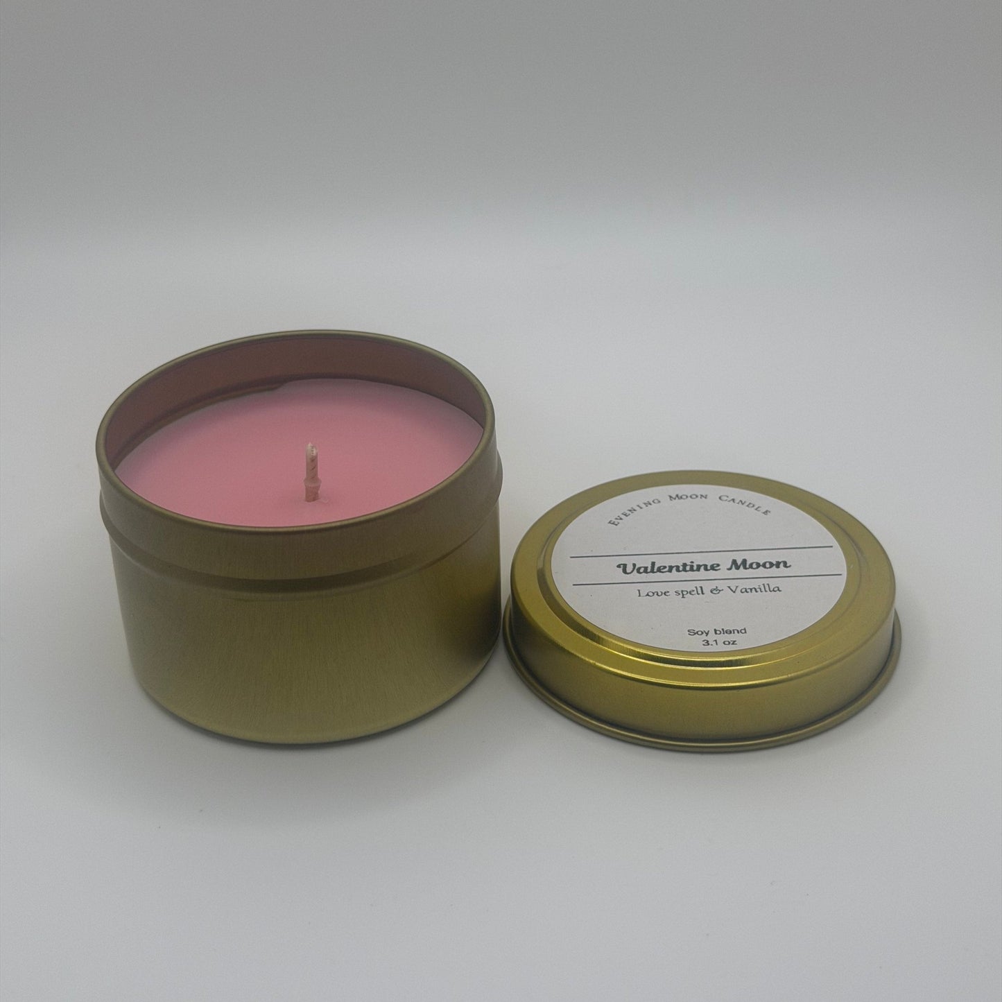 Love Spell with Vanilla Soy Blend Scented Candle| Valentine Moon The Perfect Gift for Romance - Evening Moon Candle LLC