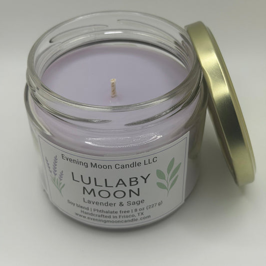 Lullaby Moon - Lavender & Sage for restful sleep - Evening Moon Candle LLC