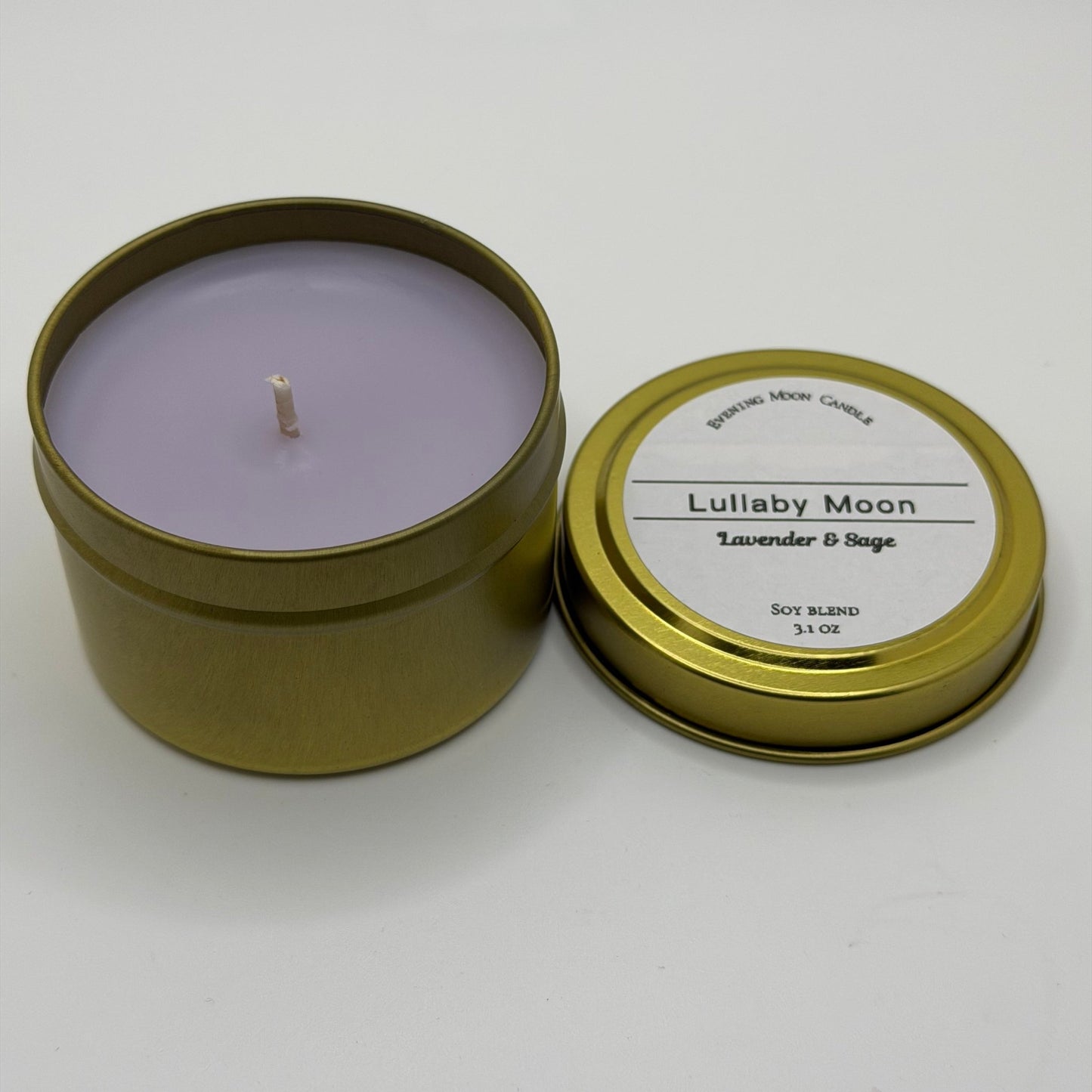 Lullaby Moon - Lavender & Sage for restful sleep - Evening Moon Candle LLC