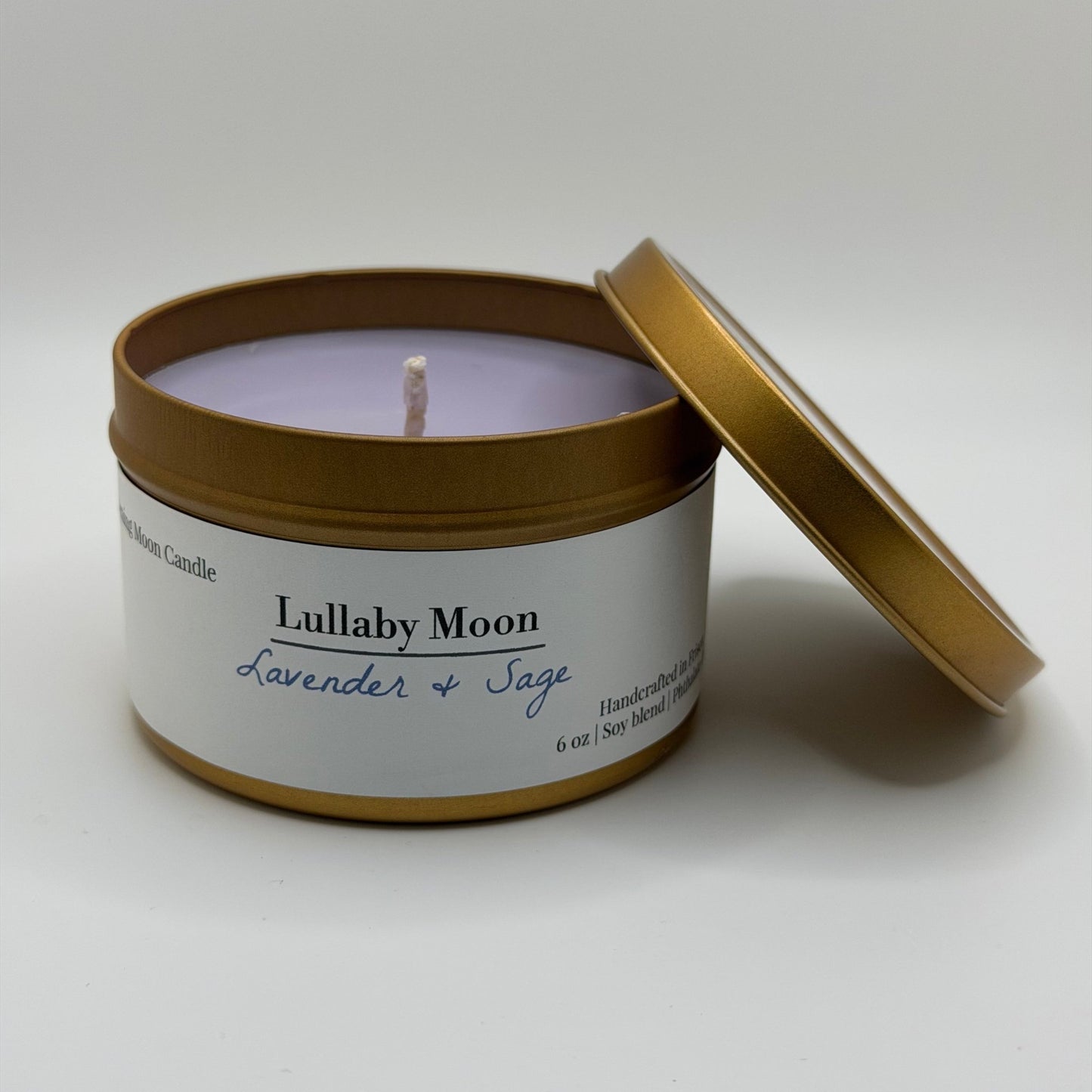 Lullaby Moon - Lavender & Sage for restful sleep - Evening Moon Candle LLC