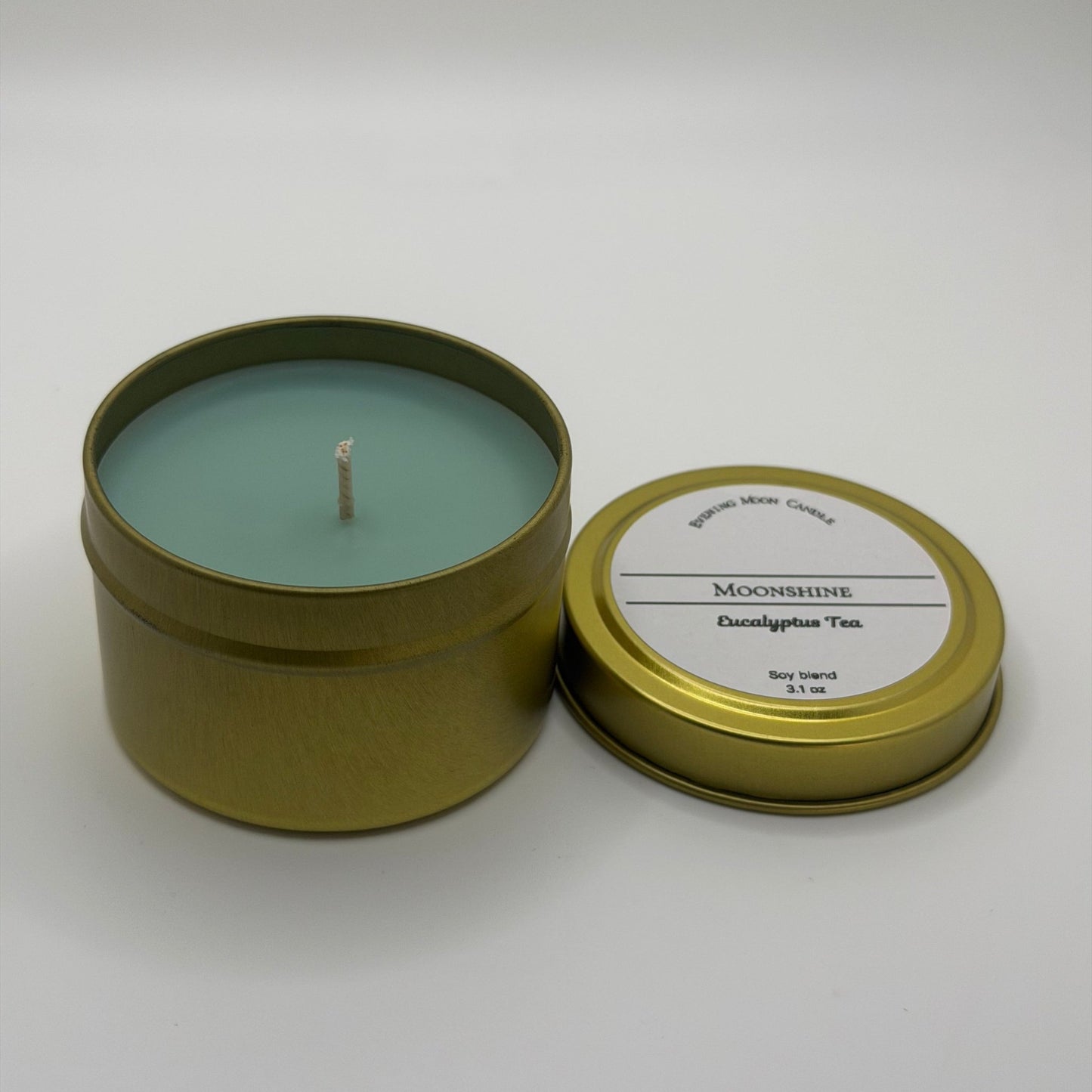 Moonshine Eucalyptus Spa Candle - for Refreshing & Relaxation - Evening Moon Candle LLC