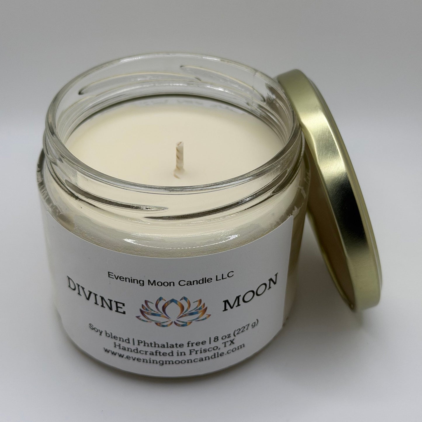 Nag Champa Scented Candle Divine Moon | Aromatic Soy Candle for Relaxation and Meditation - Evening Moon Candle LLC