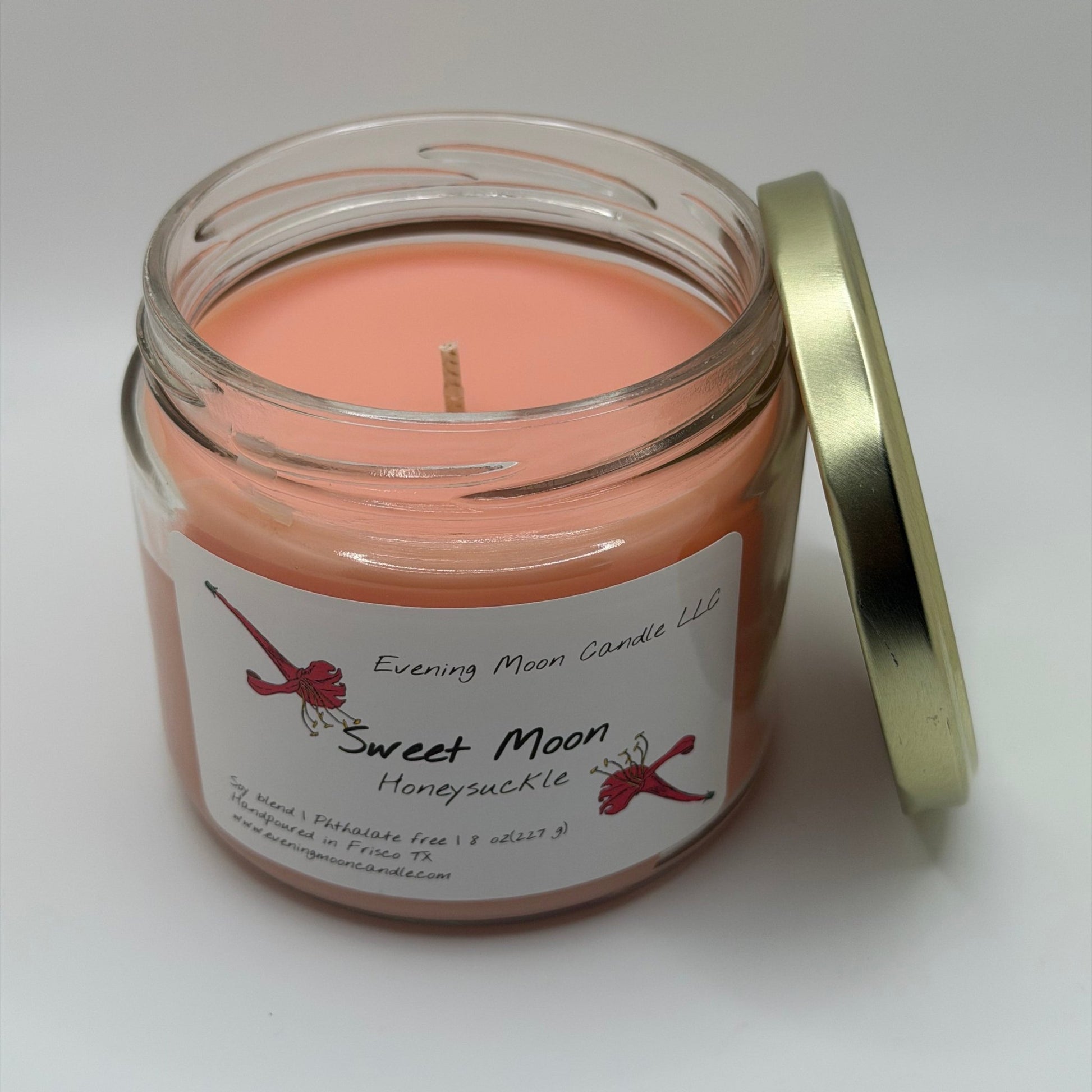 Sweet Moon Honeysuckle Candle | Cozy & Floral Touch - Evening Moon Candle LLC