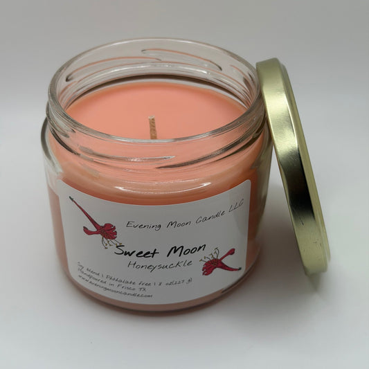 Sweet Moon Honeysuckle Candle | Cozy & Floral Touch - Evening Moon Candle LLC